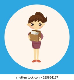 Office workers theme elements 