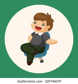 Office workers theme elements 