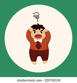 Office workers theme elements 