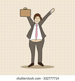 Office workers theme elements 