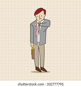 Office workers theme elements 