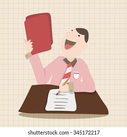 Office workers theme elements 