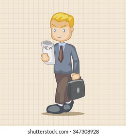 Office workers theme elements 