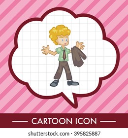 Office workers theme elements 