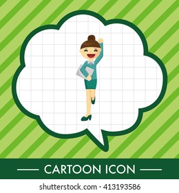 Office workers theme elements 
