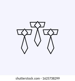 Office workers tie isolated icon
