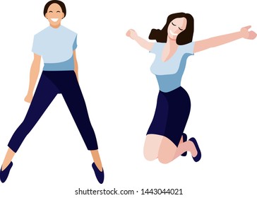 
office workers
Victory and joy