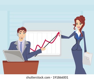 office workers at work