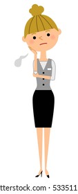 office worker,sigh
