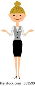 office worker,Spread both hands
