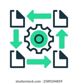 Office Workflow line icon. Universal creative premium symbol. Vector sign icon logo template. Vector illustration