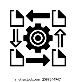 Office Workflow line icon. Universal creative premium symbol. Vector sign icon logo template. Vector illustration