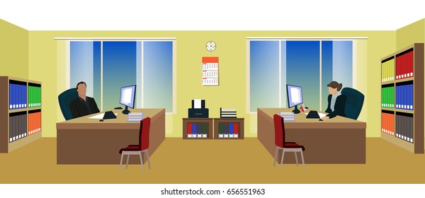 office working day background