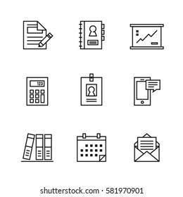 Office working icon graphic
