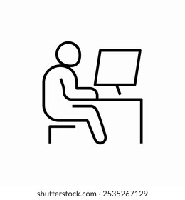 Vector de signo de icono de trabajo de oficina