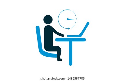 Office Working icon in trendy flat style isolated on background. Office Working icon page symbol for your web site design logo, app, UI. Vector EPS10

