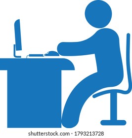 Office Working icon in trendy flat style isolated on background. Office Working icon page symbol for your web site design Office Working icon logo, app, UI. developer icon
