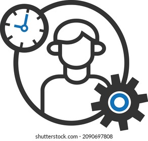 Office Working icon in trendy flat style isolated on background. Office Working icon page symbol for your web site design Office Working icon ,creative work icon 
