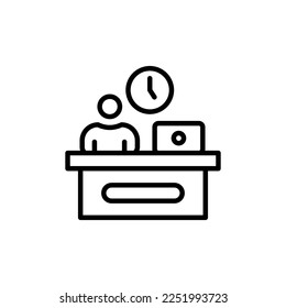 Icono de Office Working en vector. Logotipo