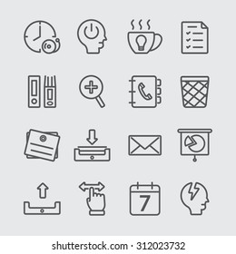 Office working line icon