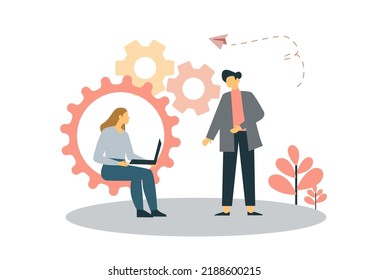 Trabajo de oficina. Colección de escenas en diseño plano. Ilustración vectorial para blogs, sitios web, aplicaciones móviles y materiales promocionales.