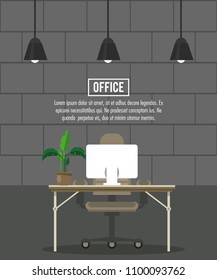 Office workplace concept