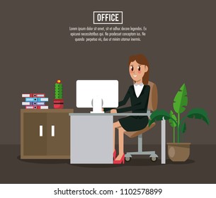 Office workplace concept