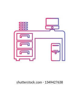 Office workplace icon design vector
