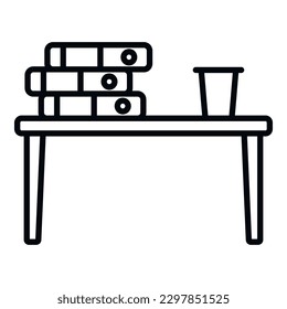 Office workplace icon outline vector. Work posture. Spine back