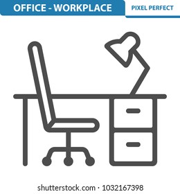 Office - Workplace Icon. Professional, pixel perfect icons optimized for both large and small resolutions. EPS 8 format. 12x size for preview.