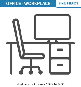 Office - Workplace Icon. Professional, pixel perfect icons optimized for both large and small resolutions. EPS 8 format. 12x size for preview.