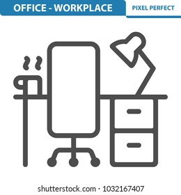 Office - Workplace Icon. Professional, pixel perfect icons optimized for both large and small resolutions. EPS 8 format. 12x size for preview.