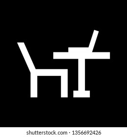 Office workplace icon - Workplace sign vector