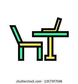 Office workplace icon - Workplace sign vector