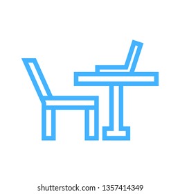 Office workplace icon - Workplace sign vector