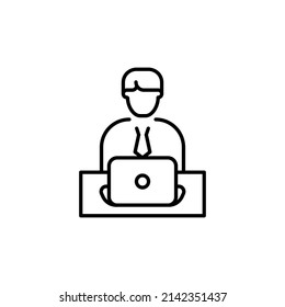 icono de oficina en el vector. logotipo