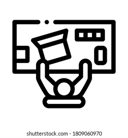 office workplace icon vector. office workplace sign. isolated contour symbol illustration