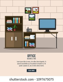 Office workplace interior