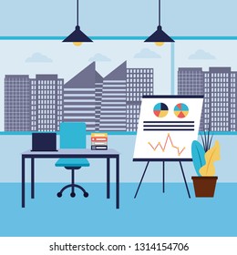 office workplace interior