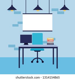 office workplace interior