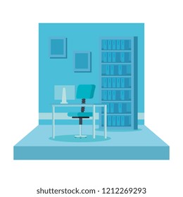 office workplace isolated icon
