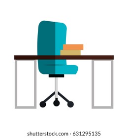 office workplace isolated icon