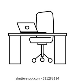 office workplace isolated icon
