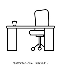office workplace isolated icon