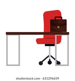 office workplace isolated icon