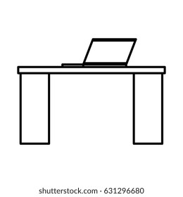 office workplace isolated icon