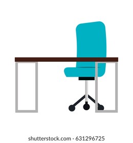 office workplace isolated icon