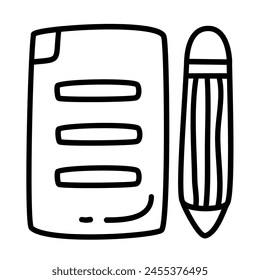 Office workspace doodle element tools