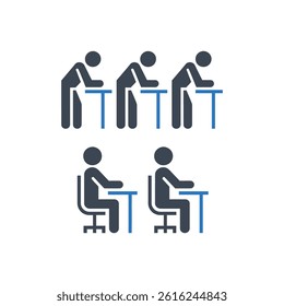 Office Workspace Environment Icon On White Background