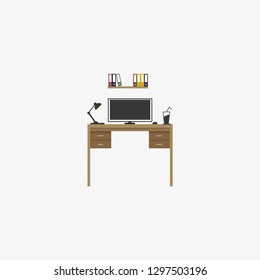 office workspace graphic element Illustration template design